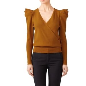 A.L.C. Karina V-Neck Sweater in Honey size M